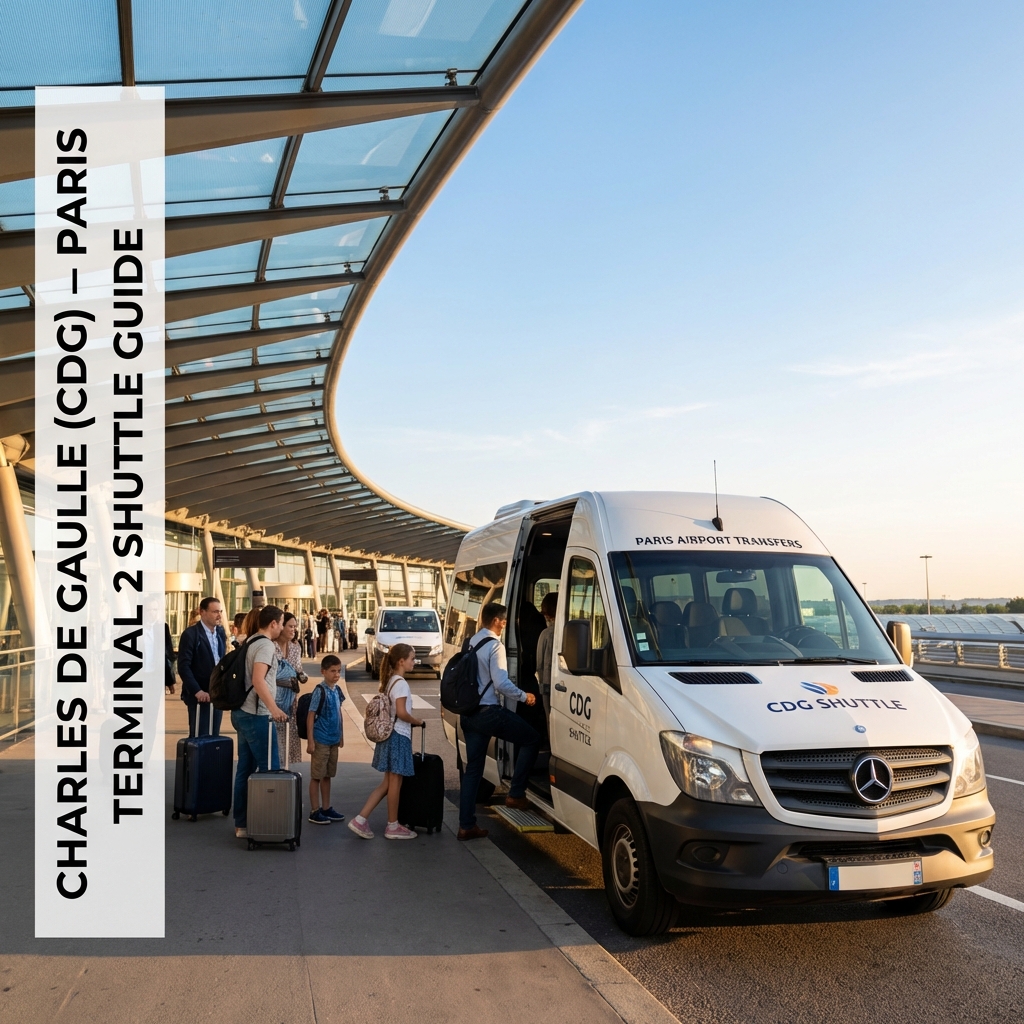 Paris CDG Airport Shuttle - Direct transfer service from Charles de Gaulle Airport to Paris city center from €16.90