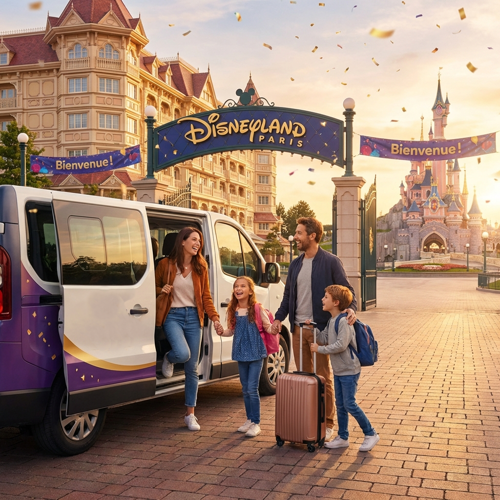 Family shuttle from CDG and Orly airports to Disneyland Paris - direct transfer from €21.90